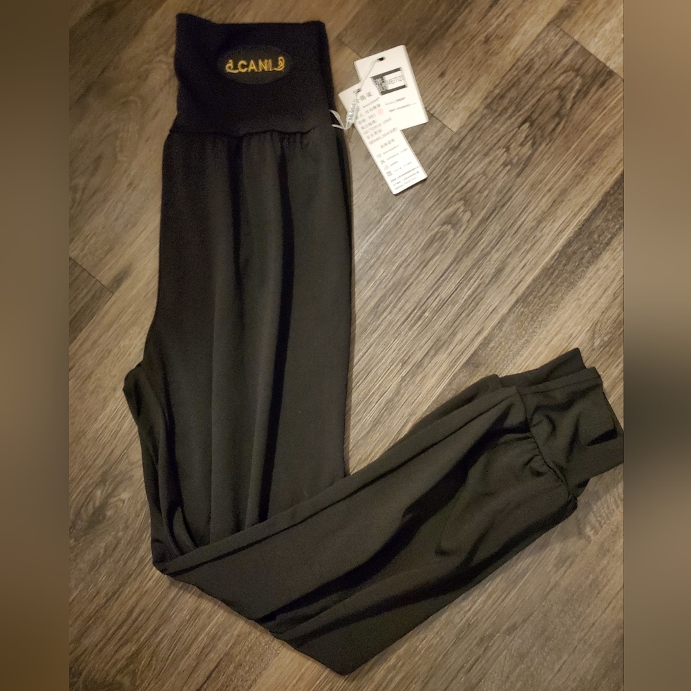 Meitizi Black Dance Joggers NWT